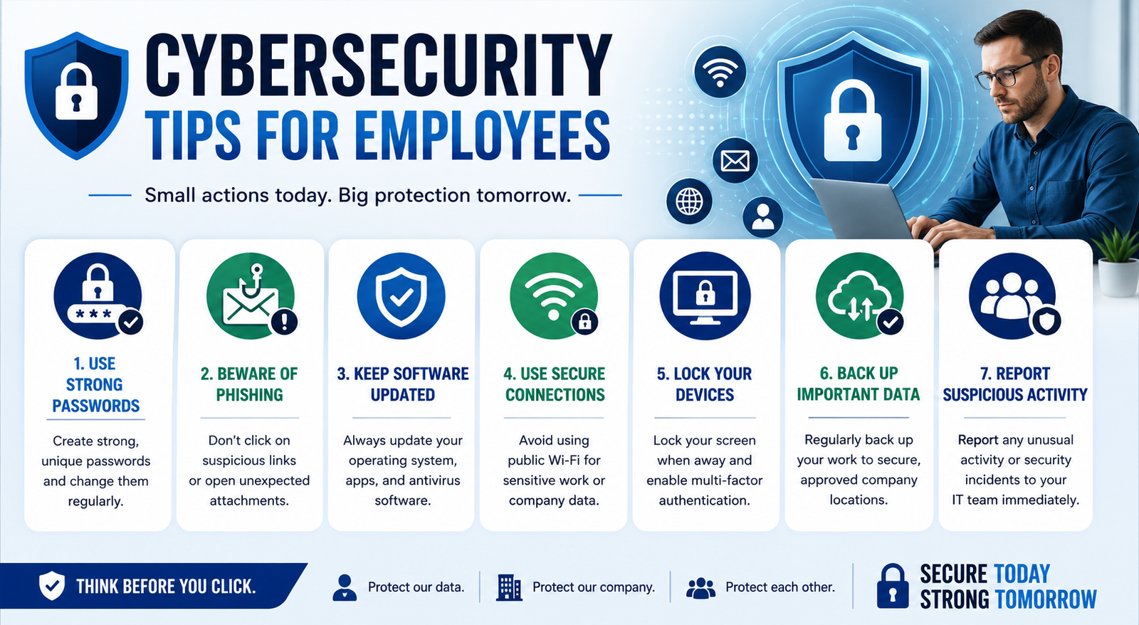 Cybersecurity Tips for Employees: 20 Ways to Stay Safe at Work