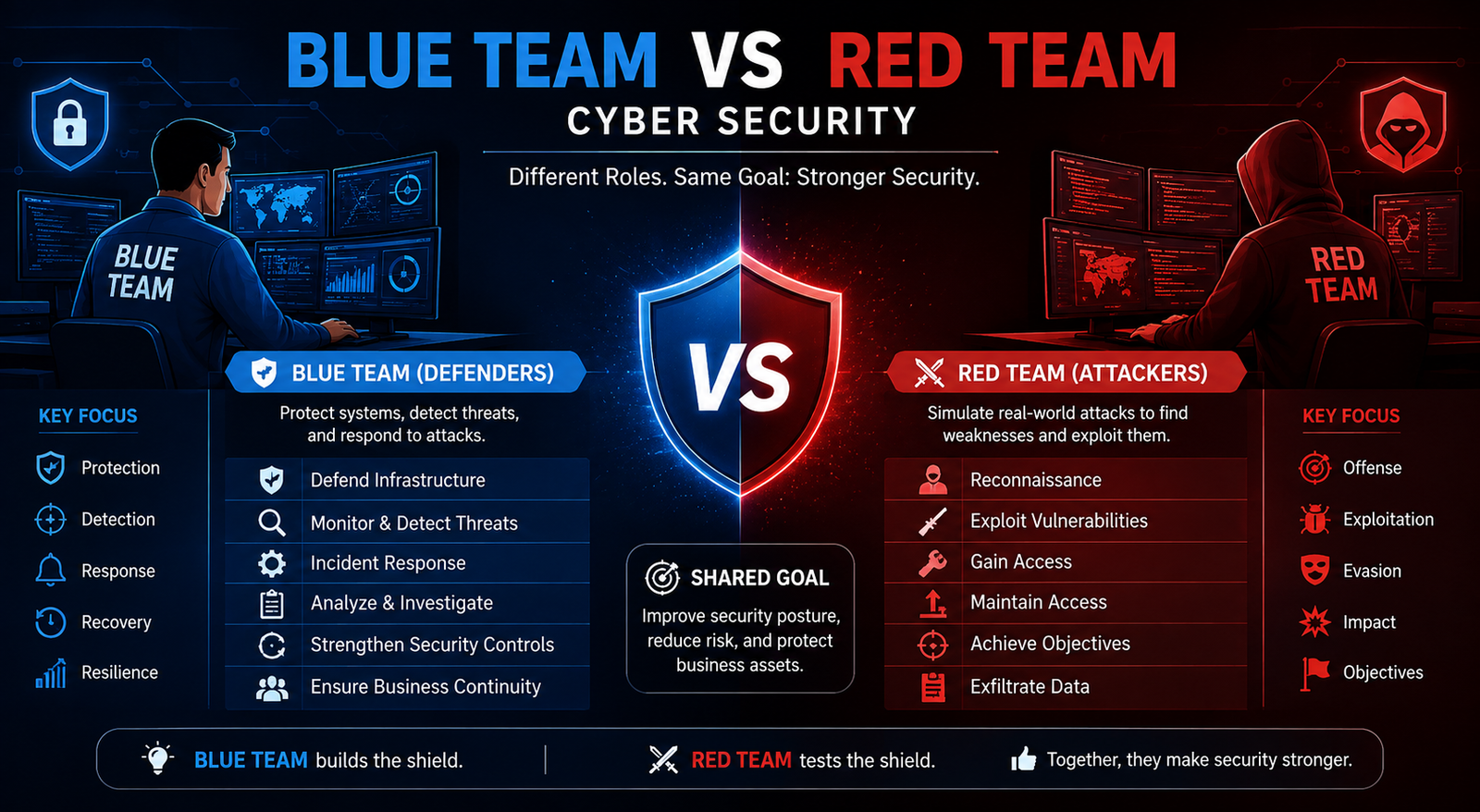Blue Team vs Red Team Cyber Security: Key Differences, Roles, Tools & Career Guide (2026)